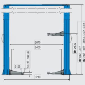 Bản vẽ cầu nâng 2 trụ RAV