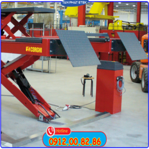 Cầu nâng cắt kéo kiểm tra góc đặt bánh xe Corghi