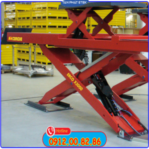 Cầu nâng cắt kéo kiểm tra góc đặt bánh xe Corghi